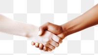 PNG Handshake white background togetherness agreement. 