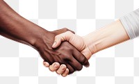 PNG Handshake white background togetherness agreement. AI generated Image by rawpixel.