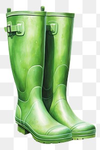 PNG Footwear green shoe boot. 