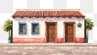 PNG Architecture building outdoors hacienda. AI generated Image by rawpixel.