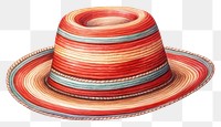 PNG Sombrero red hat white background. AI generated Image by rawpixel.