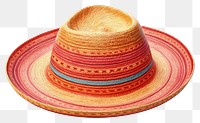 PNG Sombrero red white background headwear. AI generated Image by rawpixel.