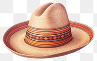 PNG Sombrero white background headwear headgear. AI generated Image by rawpixel.