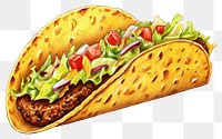 PNG Taco bread food white background. AI generated Image by rawpixel.