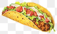 PNG Taco food white background vegetable. AI generated Image by rawpixel.