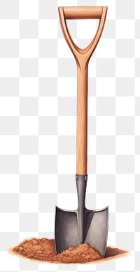 PNG Shovel tool standing. 