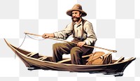 PNG Fishing fisherman outdoors vehicle transparent background