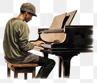 PNG Piano keyboard musician pianist. 