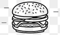 PNG Drawing sketch burger food transparent background