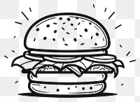 PNG Drawing sketch burger food transparent background
