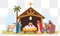 PNG Art representation nativity scene spirituality. AI generated Image by rawpixel.