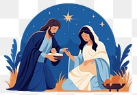 PNG Adult art nativity scene togetherness. AI generated Image by rawpixel.