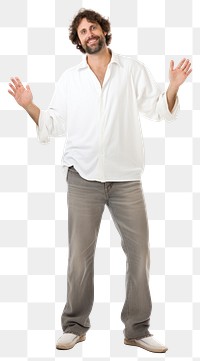 PNG Standing adult relaxation gesturing. AI generated Image by rawpixel.