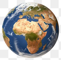 PNG Earth sphere planet world transparent background