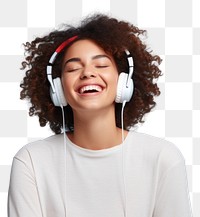 PNG Headphones listening laughing headset. 