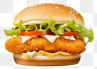 PNG Burger food fish hamburger transparent background