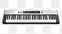 PNG Keyboard piano electronic keyboard white background. AI generated Image by rawpixel.