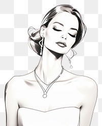 PNG Jewelry drawing sketch adult transparent background