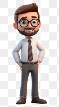 PNG Portrait cartoon men transparent background. AI generated Image by rawpixel.