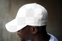 Men's cap, png transparent mockup