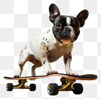 PNG Skateboard bulldog animal mammal transparent background