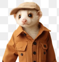 PNG Ferret pet portrait apparel. AI generated Image by rawpixel.
