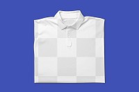 Folded polo shirt png transparent mockup