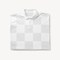 Folded polo shirt png transparent mockup