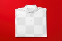 Folded polo shirt png transparent mockup