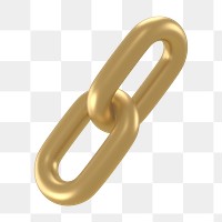 PNG 3D chain link icon, element illustration, transparent background