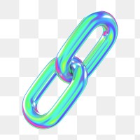 PNG 3D chain link icon, element illustration, transparent background