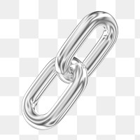 PNG 3D chain link icon, element illustration, transparent background