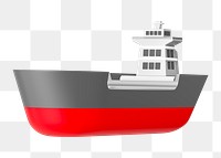 PNG 3D sea shipping, element illustration, transparent background