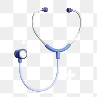 PNG 3D stethoscope, element illustration, transparent background