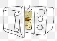 Microwave meal png, aesthetic illustration, transparent background