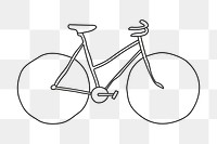 Bicycle doodle png, aesthetic illustration, transparent background