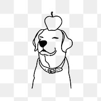 PNG cute dog pet doodle illustration, transparent background