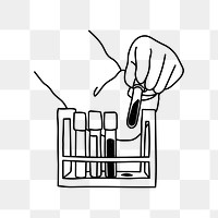 PNG science experiment doodle illustration, transparent background