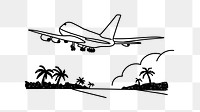 PNG travel & holiday doodle illustration, transparent background