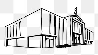 PNG modern university doodle illustration, transparent background