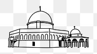 PNG Jerusalem Israel doodle illustration, transparent background