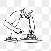 PNG home cooking doodle illustration, transparent background