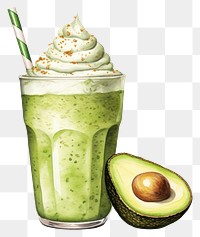 PNG Smoothie avocado beverage dessert. AI generated Image by rawpixel.