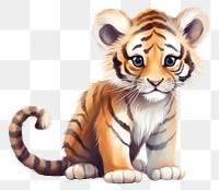 PNG Tiger cartoon animal mammal. 