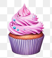 PNG Cupcake dessert icing cream. 