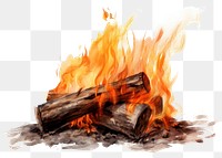 Bonfire destruction fireplace firewood. AI generated Image by rawpixel.