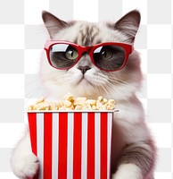 PNG Glasses popcorn mammal animal. 