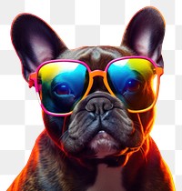 PNG Glasses dog sunglasses bulldog. AI generated Image by rawpixel.