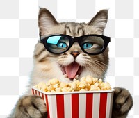 PNG Glasses popcorn mammal animal. 