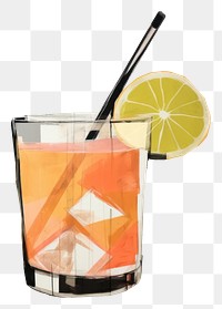 PNG Cocktail lemonade drink art. 